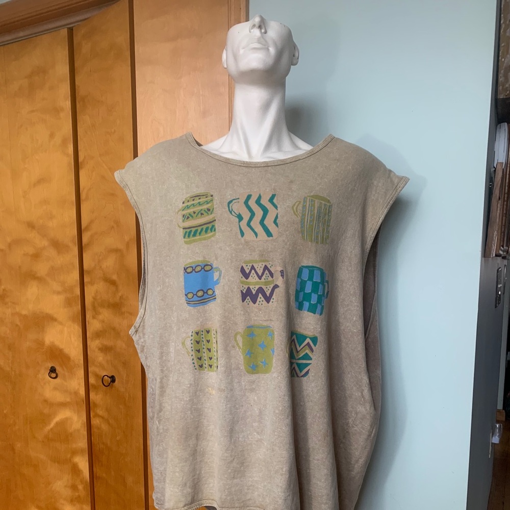 Tunic silk-screened